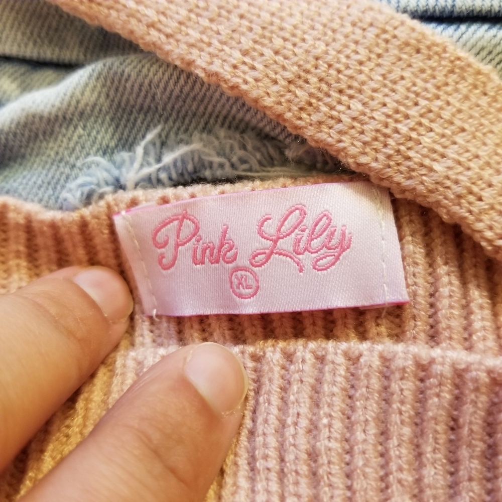 NWOT Pink Lily Blush Sweater - Picture 4 of 7